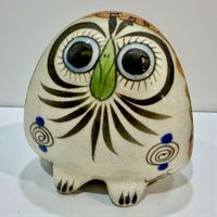Superbe hibou en céramique mexicaine de Tonalá, vintage 1960