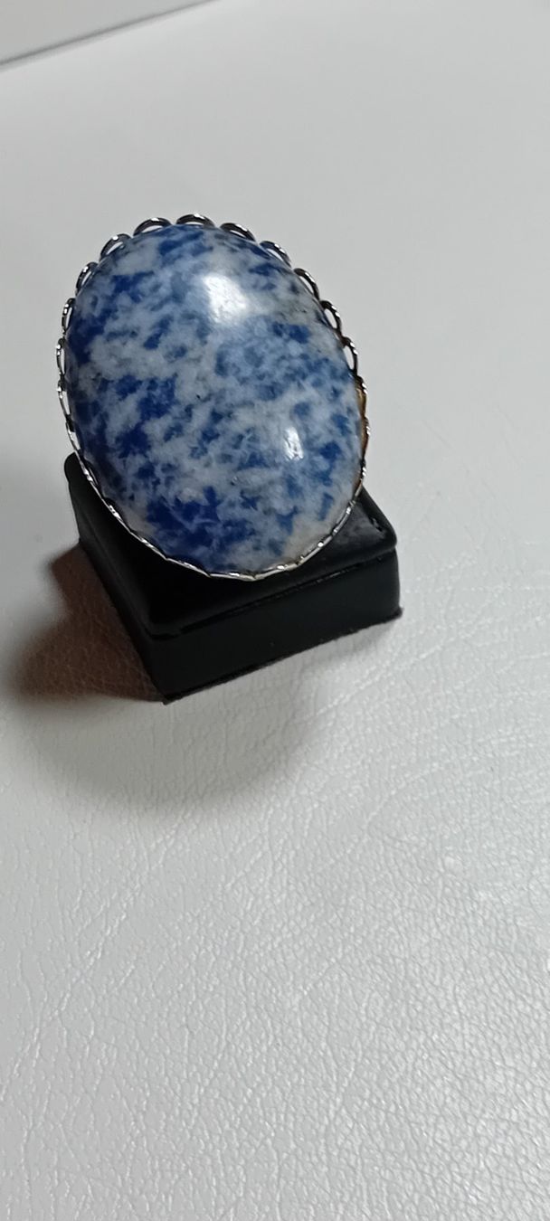 Anelli: ring antiksilber platered oval mit sodalit – Nuovo (secondo la descrizione) da Basel venduto da bij_5hqd 2