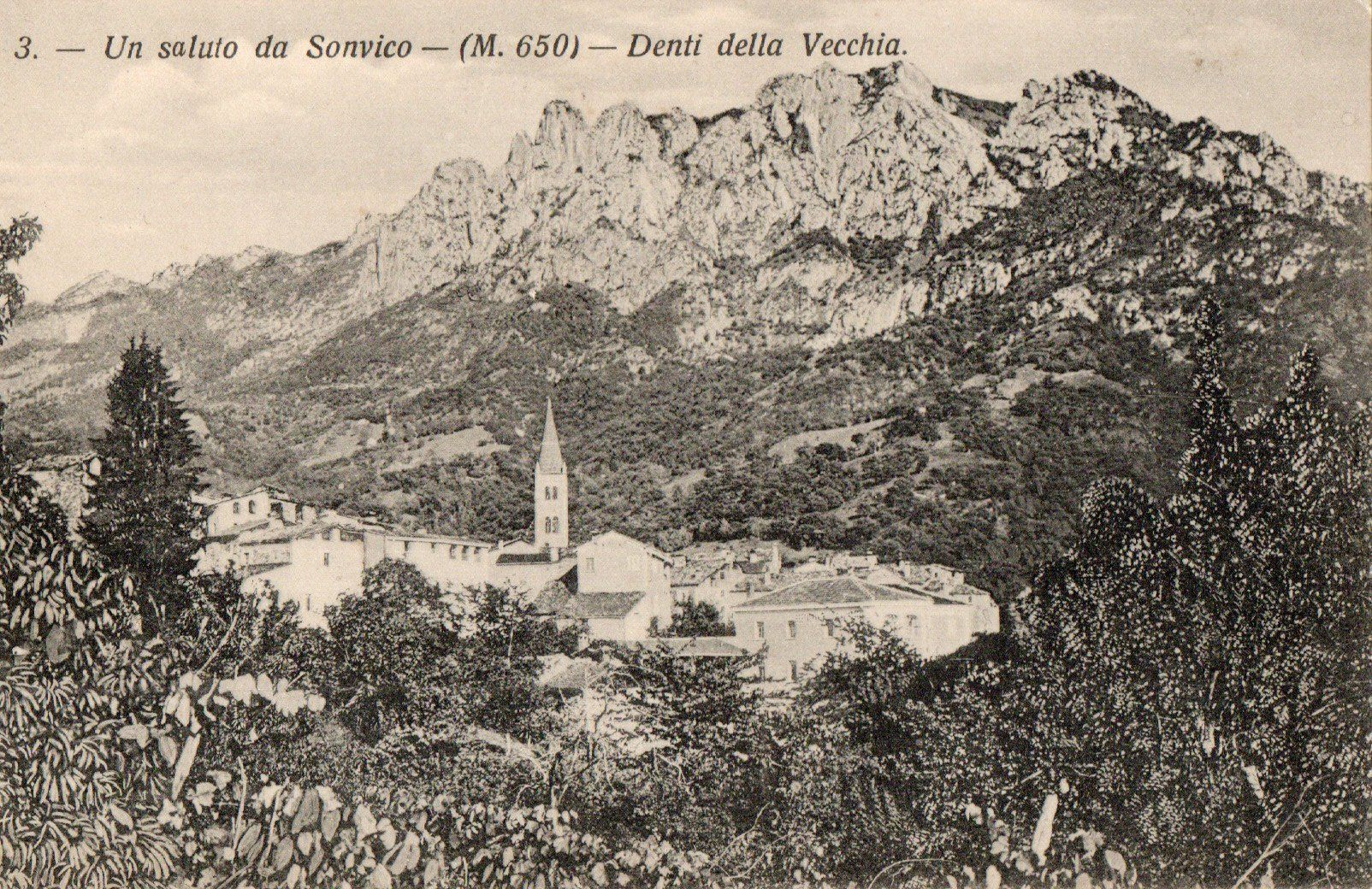 Cartoline postali: Un saluto da Sonvico - Denti della Vecchia – Nuovo (secondo la descrizione) da Melano venduto da pisonsdro