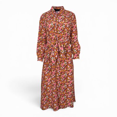 Weekend Max Mara Kleid Seide geblümt Gr. 36