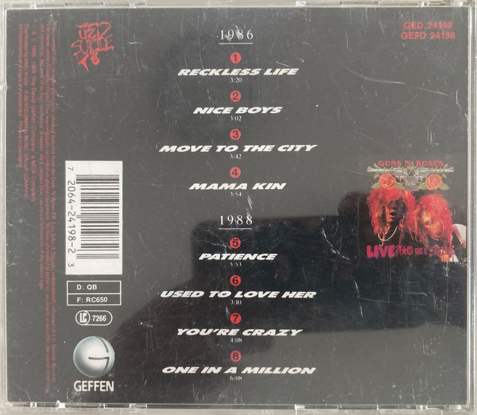 CD: GUNS 'N' ROSES - G N' R LIES – Usato da Poliez-Pittet venduto da Newtown-Records 1