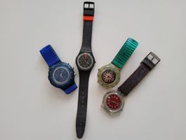 Swatch-Uhren, 4 Stk.