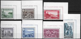 1944 CAMPIONE Serie ** Nr. 6 - 12 mit Bogeneckrand ab 1.-