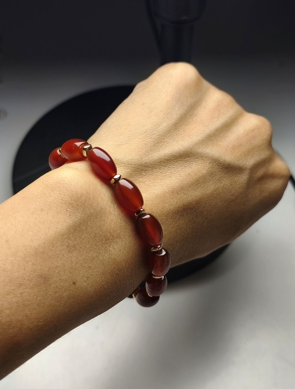 Armbänder & -reifen: Bracelet en agate rouge  – Neu (gemäss Beschreibung) aus Ursy von tan_8qdl 1