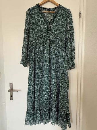 Damen Kleid Langarm Grün Grösse M/L