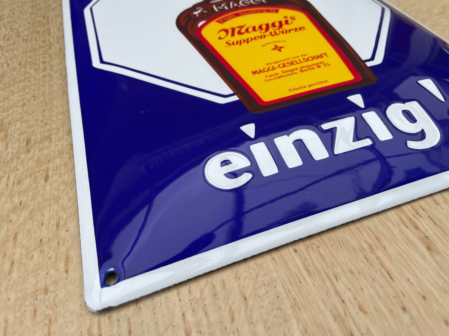 Maggi Insegne: Emailschild, Maggi's Würze einzig! Zustand: TOP – Usato da Rüfenacht BE venduto da look_us 5