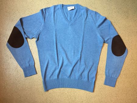PELIKAMO V-Pullover aus Baumwolle 🩵