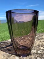 VASE  BLUMENVASE  KRISTALLVASE  VINTAGE  GLAS  EINGEFÄRBT