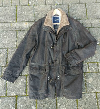 Lederjacke Gr. L mit Pelzkragen Braun