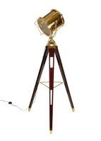 Tripod Stehstrahler gold Hollywood