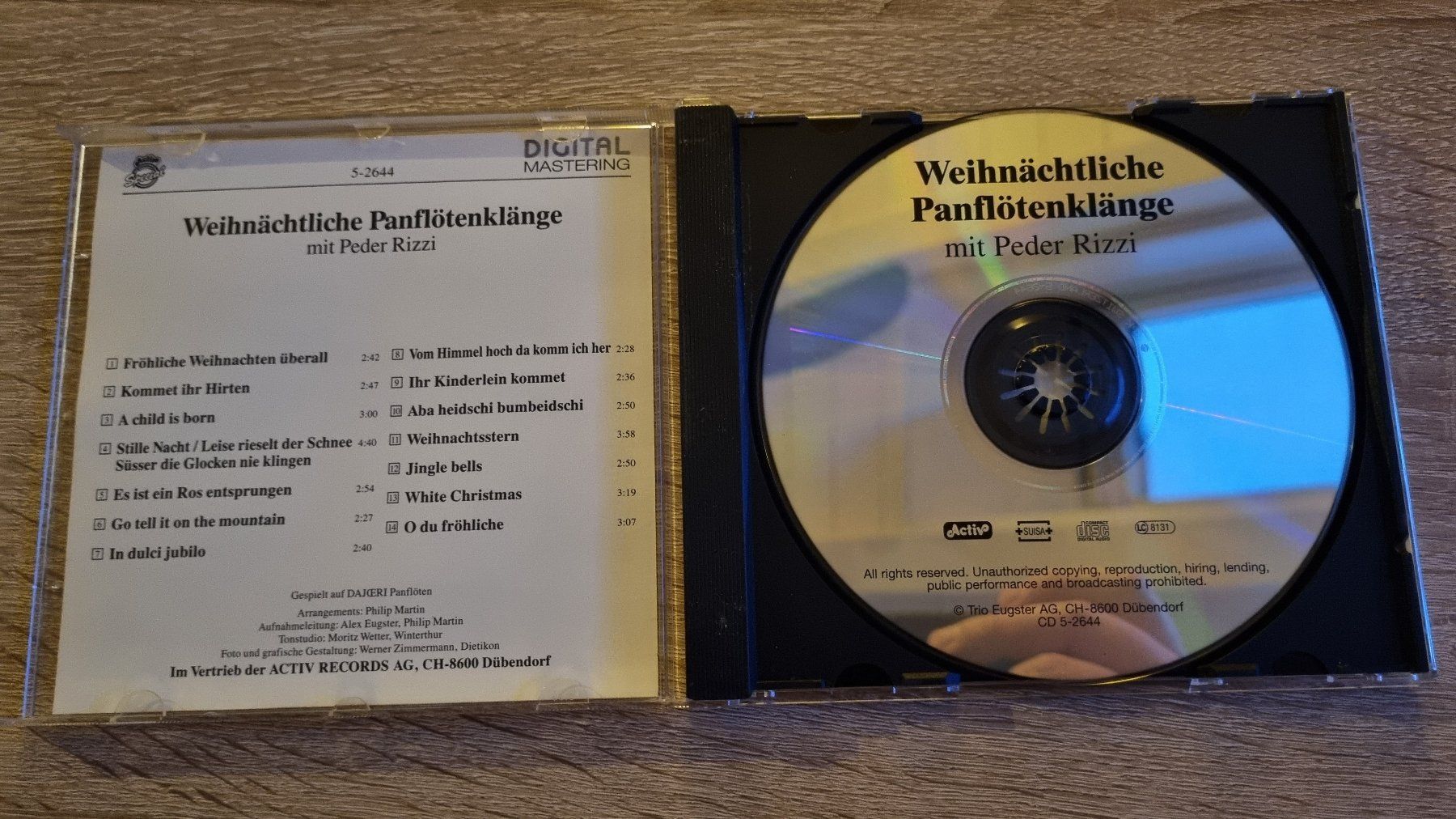 CD: Peder Rizzi - Weihnächtliche Panflöten Klänge – Usato da Hagenbuch ZH venduto da lecterr55 1