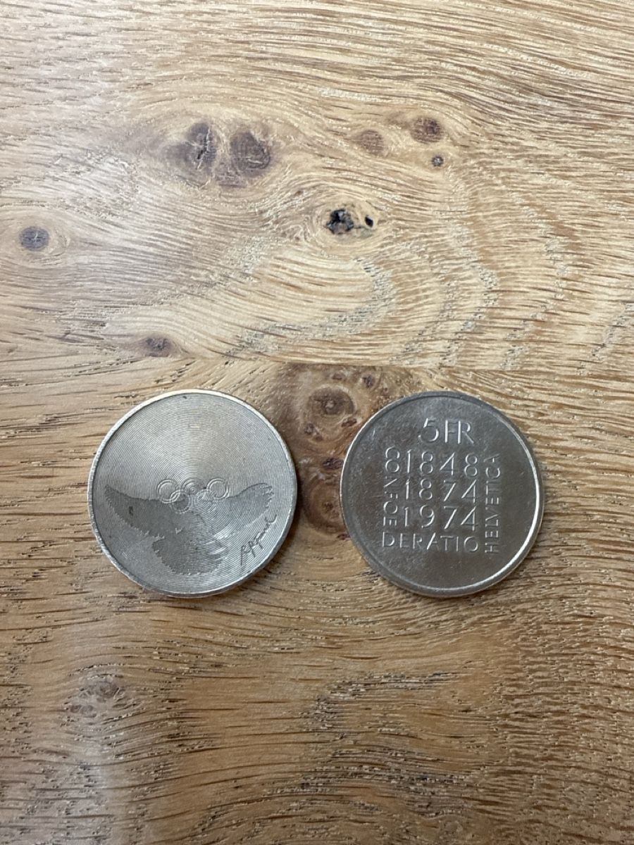 Tutti le monete: Pièces 2 de 5 fr suisse commémorative – Usato da Fleurier venduto da salar 1