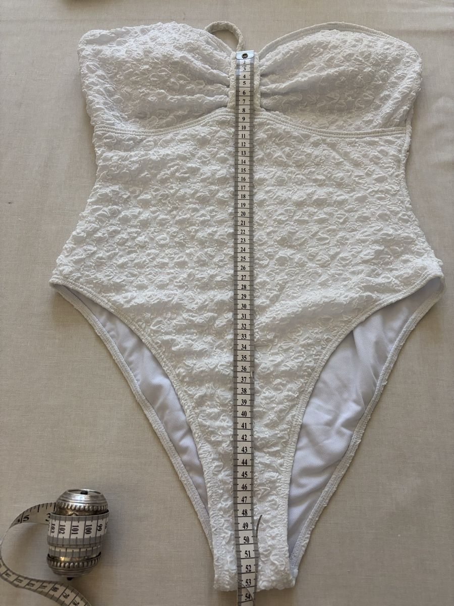 Badekleider & Bikinis: Weisser Badiezug/Badeanzug mit Struktur, variable Träger 38 – Neu und originalverpackt aus Bäretswil von Viechel 5