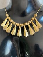 Collier vintage doré à franges