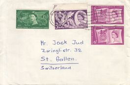England Mi GB 303 - 305 Satzbrief 1958