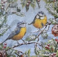 Serviette chirping birds 25x25 (1050) 2Stk.