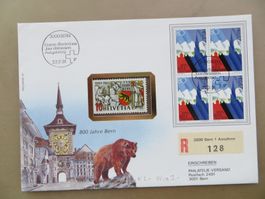 FDC-Sonderbrief 800 J. Bern 1991