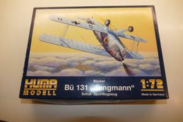 Huma Modell 1:72: Bücker Bü 131 Jungmann Schul-Sportflugzeug