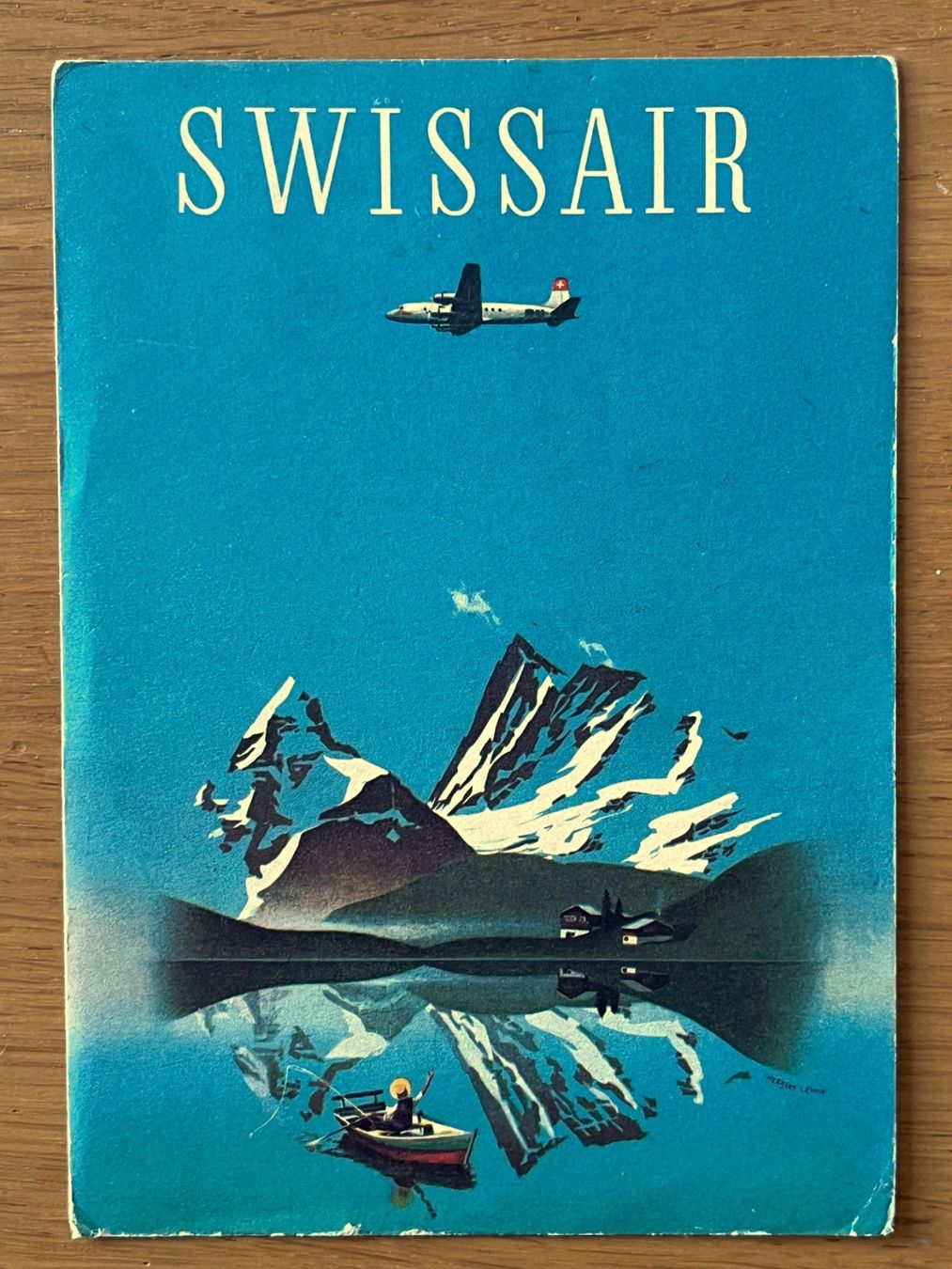 Cartoline postali: Swissair DC-4 Postkarte Ansichtskarte 1952 – Usato da Lausen venduto da Runway28