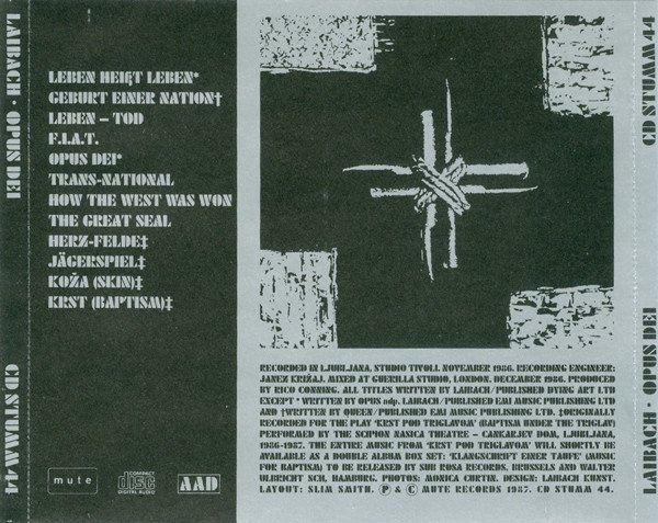 CD: CD Laibach - Opus dei (1987, Firstpress) – Usato da Möriken AG venduto da mineralia 1