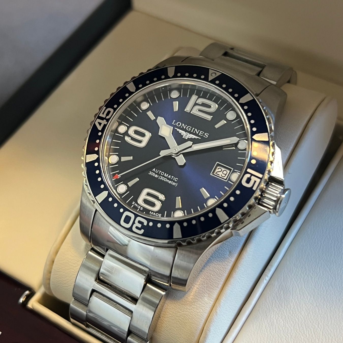 Longines Orologi: Longines HydroConquest Automatic Blue Dial Full Set L3.741.4 – Usato da Carouge GE venduto da Watchaser 2
