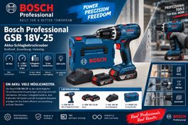 Bosch Akku-Schlagbohrschrauber GSB 18V-25 Professional 2 Akk