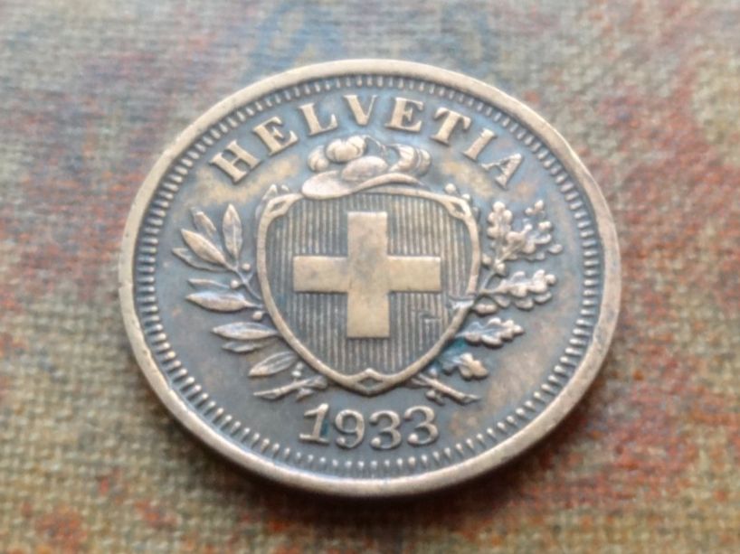 Tutti le monete: 1 Rp. 1933  (B) – Usato da Romanel-sur-Lausanne venduto da Swift13