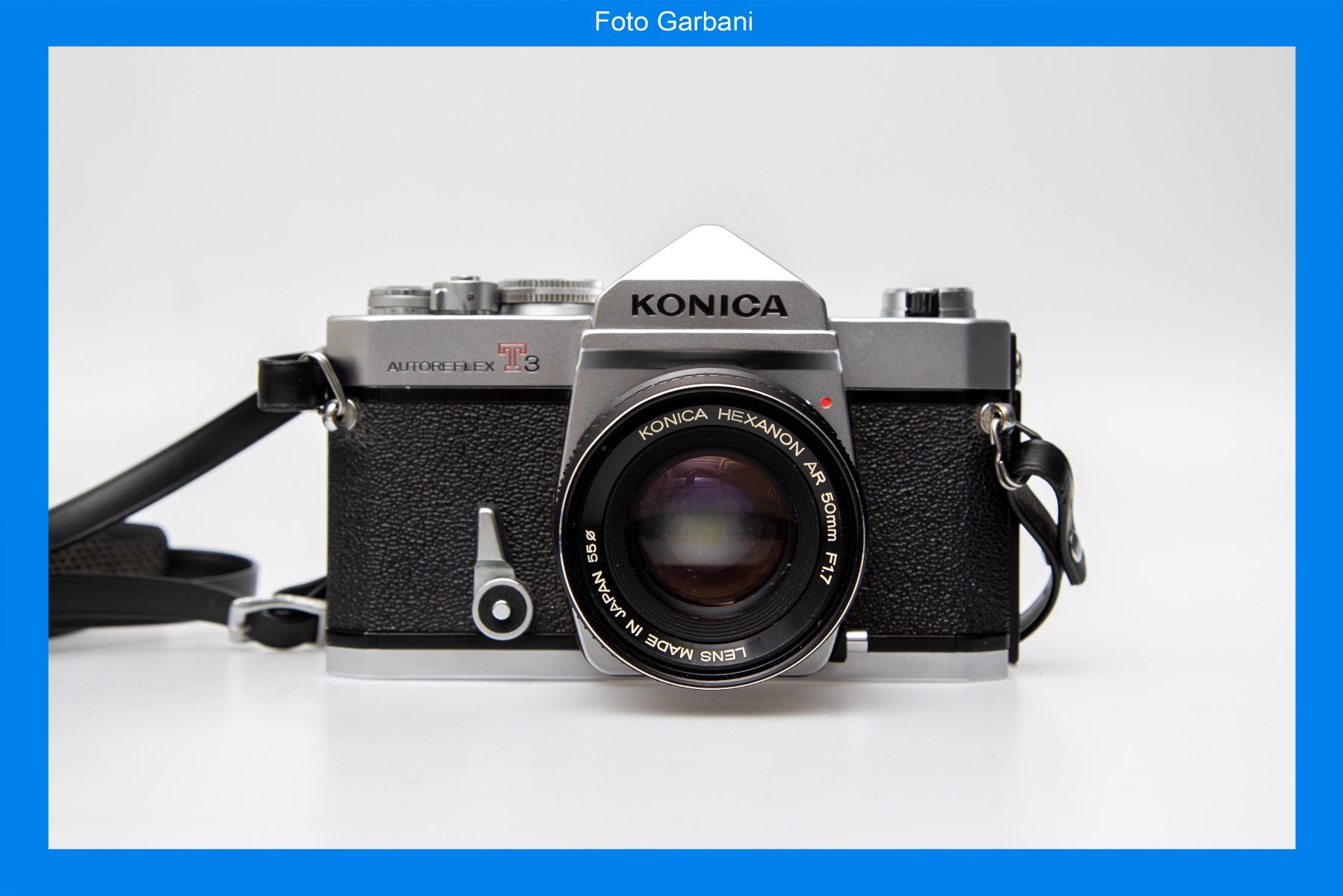 Konica Fotocamera: Konica Autoreflex T3 +  Konica Hexanon AR 50mm f1.7 – Usato da Muralto venduto da FotoGarbani