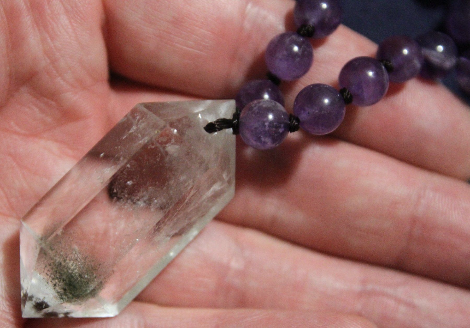 Ketten: Neu: Mega Bergkristall Amethyst Kette Collier 68 cm lang – Neu (gemäss Beschreibung) aus Matten b. Interl von EdelsteineInterlaken 7