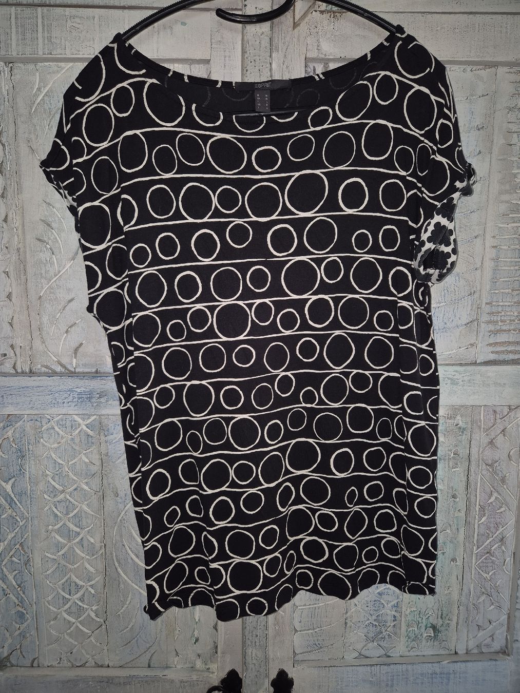 Esprit Top: Esprit Damen Bluse Schwarz Weiss Ringel Grösse M – Usato da Reinach BL venduto da NeuEntdeckt