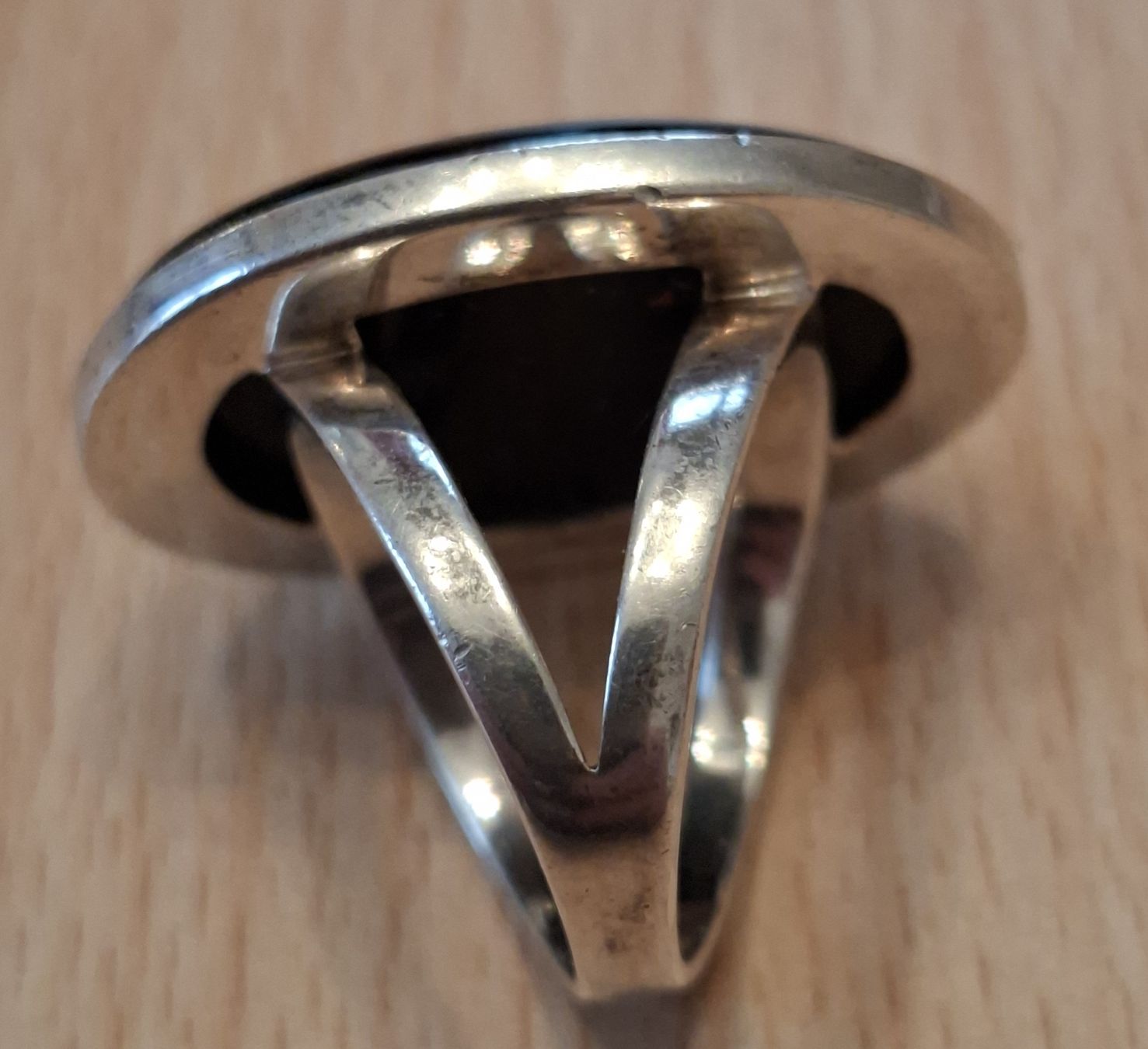 Anelli: Silber 800 Finger-Ring mit Onyx – Usato da Bern venduto da chuderluri01 3