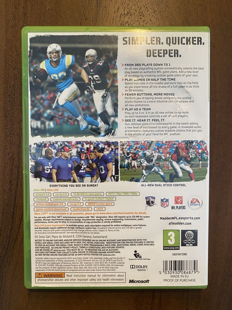 NFL Spiele: Madden 11 für Xbox 360 – Gebraucht aus Thunstetten von Virus_33 2