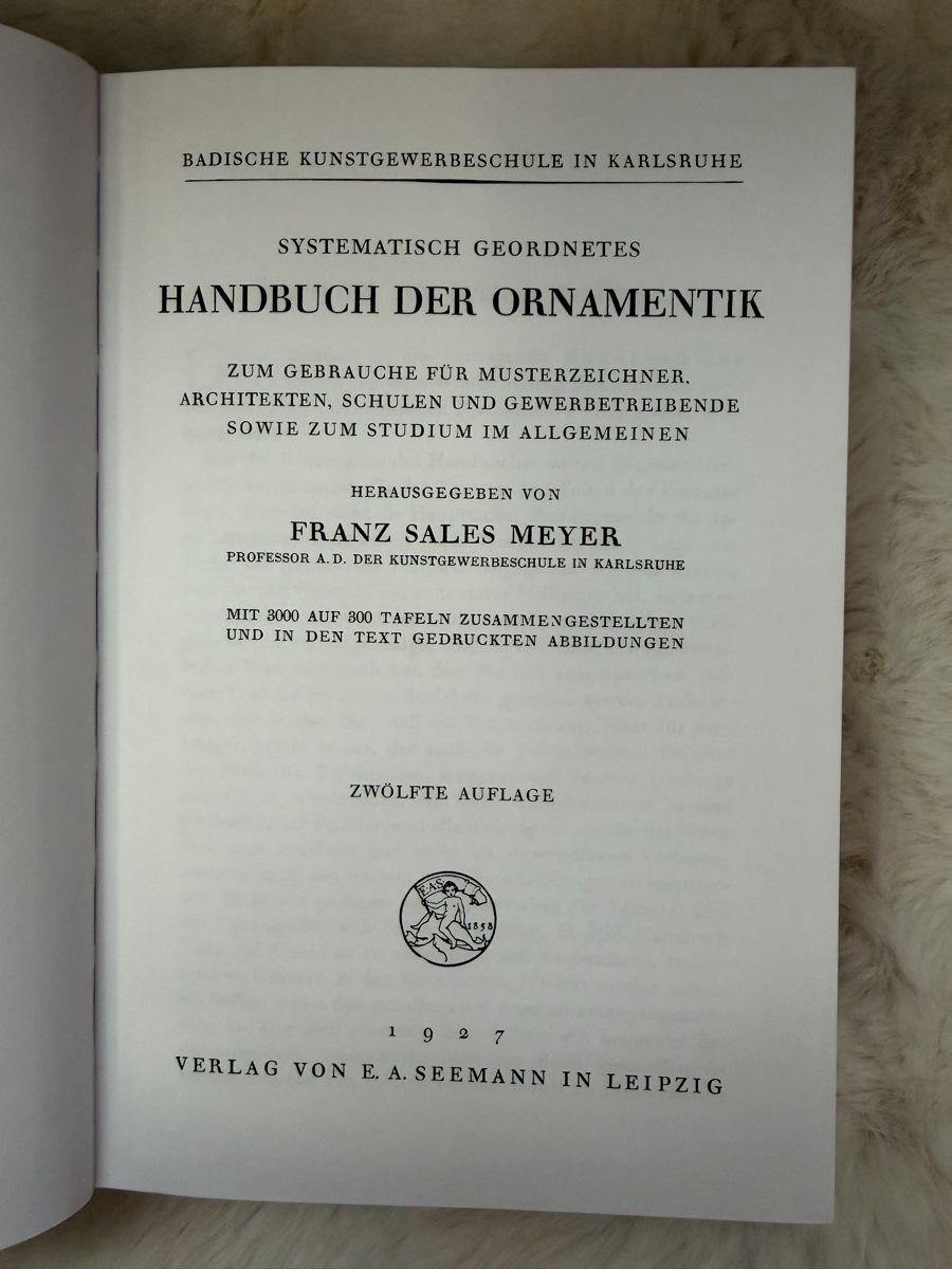 Libri: Handbuch der Ornamentik, F.S.Meyer – Usato da Pfäffikon ZH venduto da lenaviktoria 1