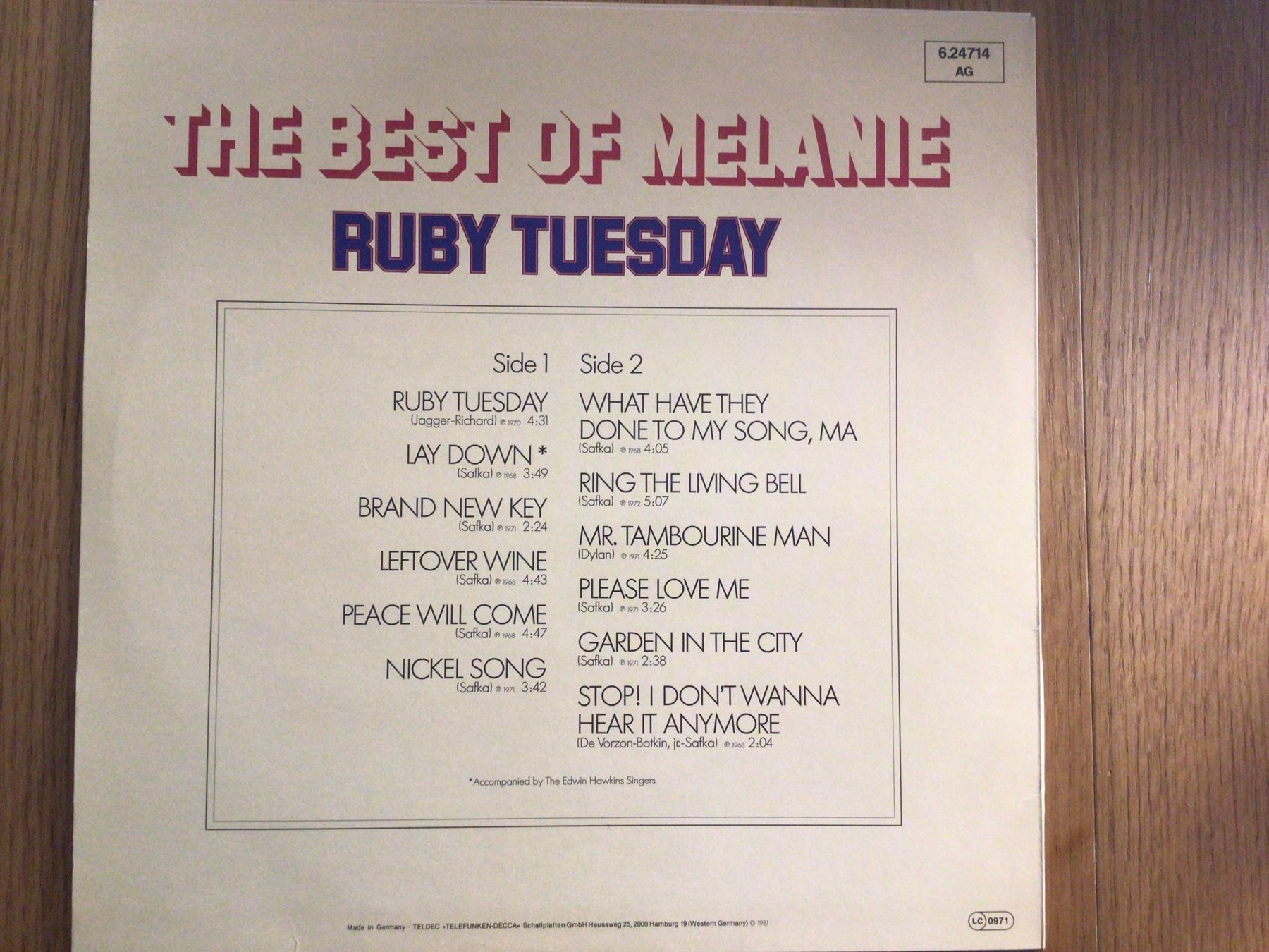 Dischi in vinile: Melanie - Ruby Tuesday - Vinyl LP, 1981, TOP Zustand! – Usato da Steinach venduto da Quarkie 1