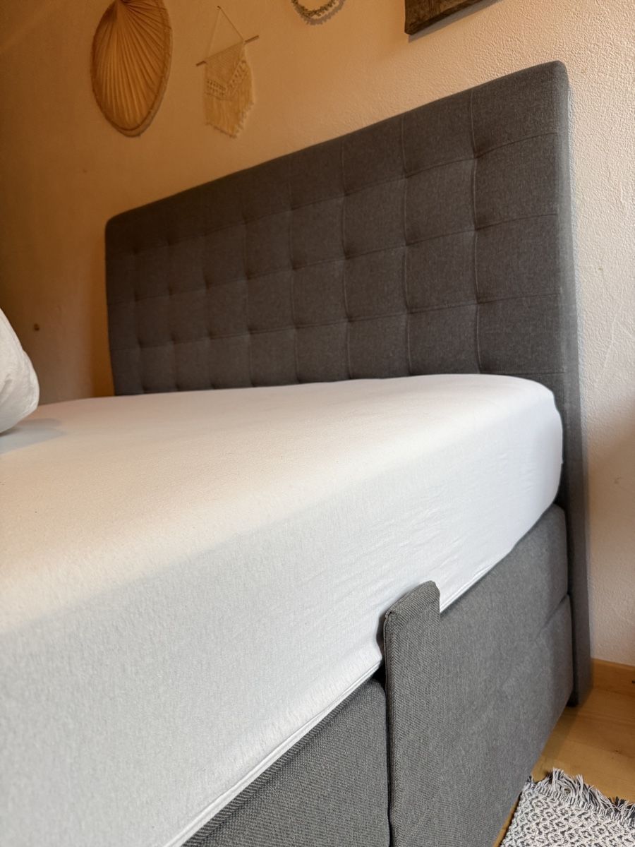 Letti: Graues Boxspringbett mit Bettkasten, 140x200 cm – Usato da Chur venduto da nya_5zww 3