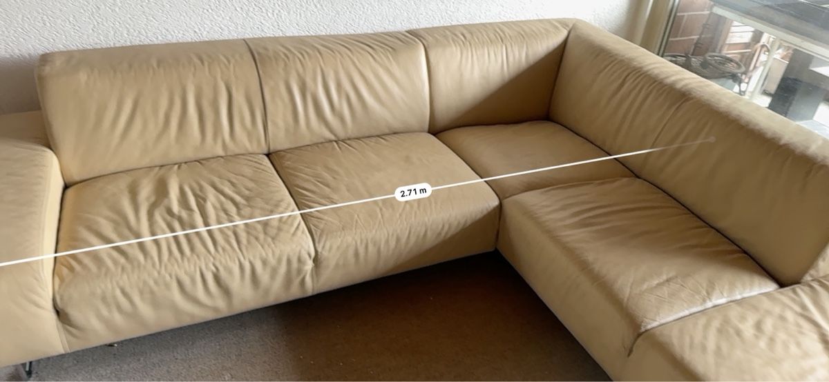 Divani: Echtleder Ecksofa Beige, muss schnell weg! – Usato da Biel/Bienne venduto da Thierry840 3
