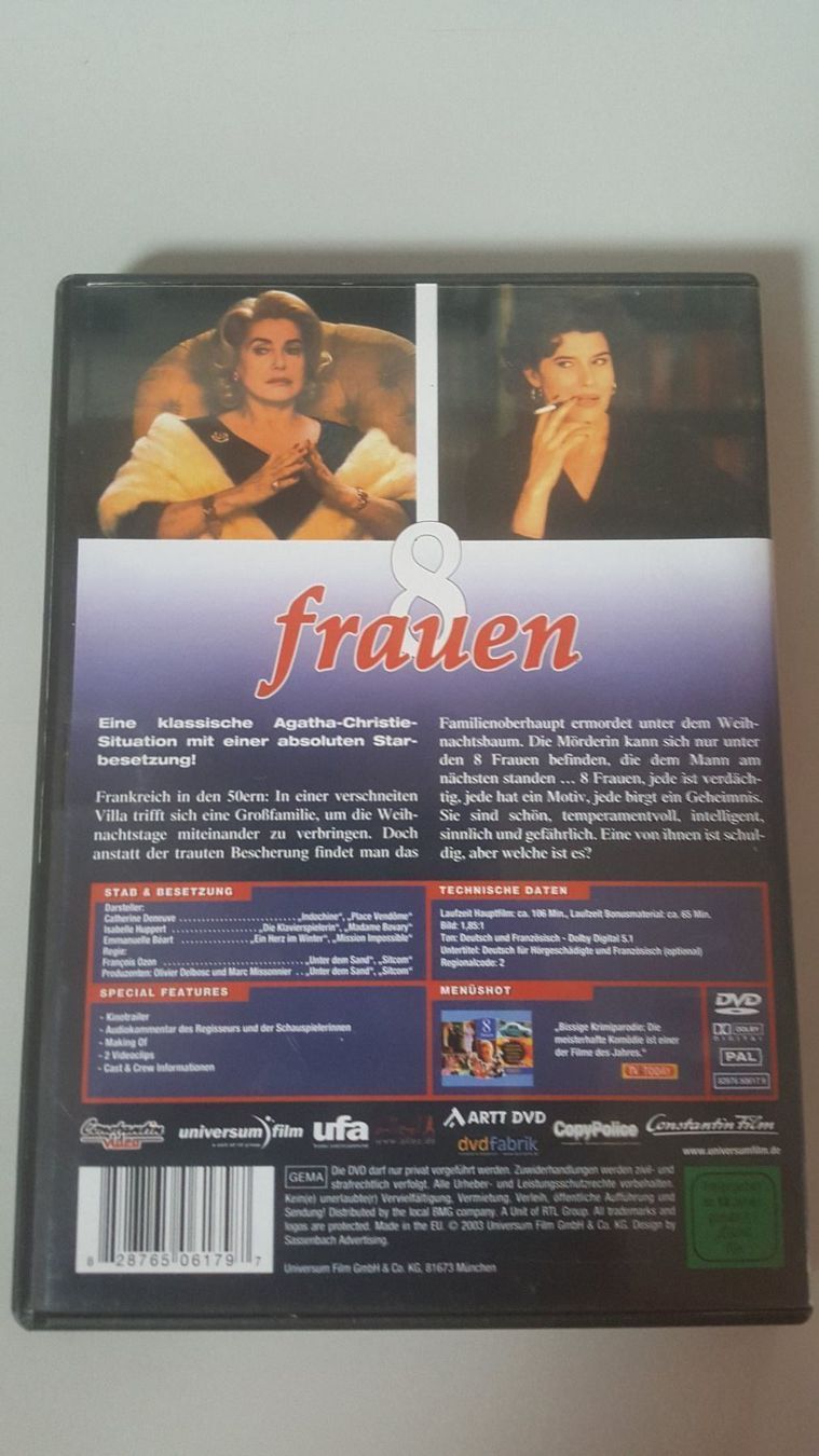 Tutti i DVDs: DVD 8 Frauen – Usato da Dierikon venduto da sanpaplo 1