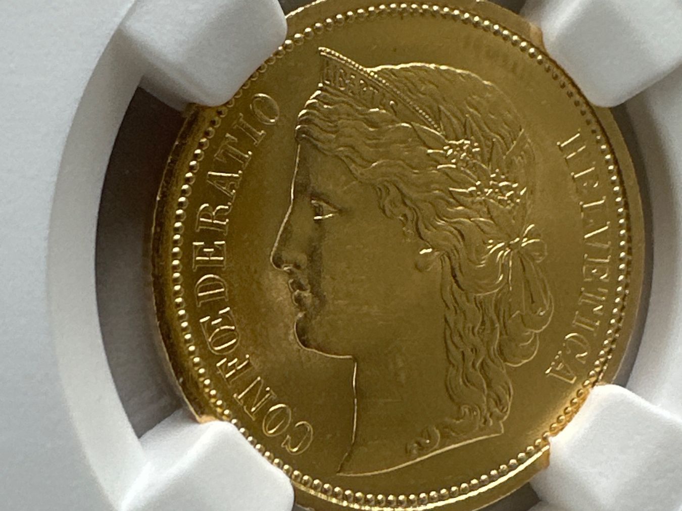 Alle Münzen: 1883 Helvetia G20F MS62 stgl – Gebraucht aus Erlach von gubbe1 2