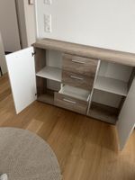 Sideboard mit Schubladen und Türen Holzoptik weiss