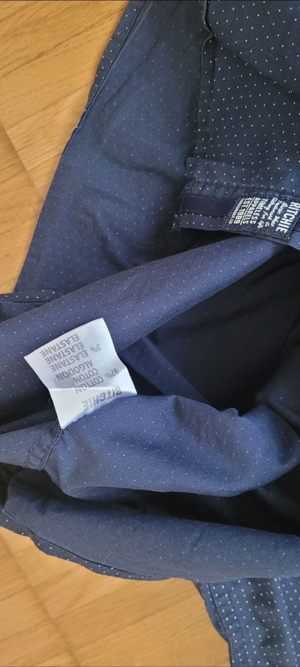 Camicie: Ritchie&Co Kurzarmhemd Gr. L Dunkelblau mit Pünktchen – Usato da Emmenbrücke venduto da gatasalvache 4