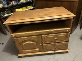 Meuble TV en bois avec rangement - Qualité!