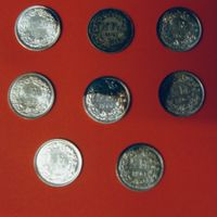 1/2 Fr. 50Rp. Stücke 8, 1941, 61,62,63,64,65,66,67.