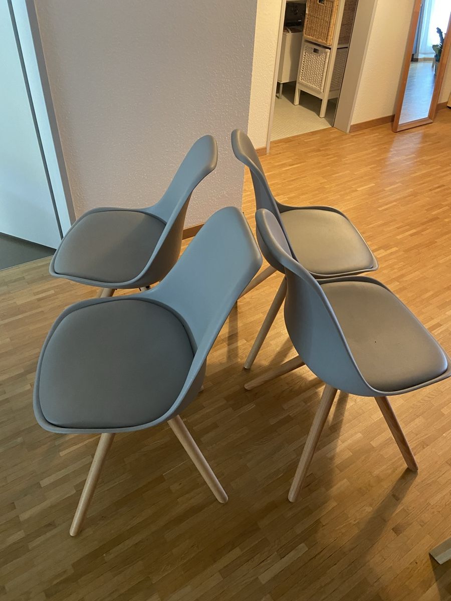 Stühle: 4 Esszimmerstühle grau  – Gebraucht aus Dietikon von raq_769h 2