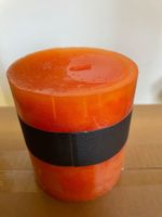 Orange Kerzen/Gr.XL/9x10cm/OVP/Neu