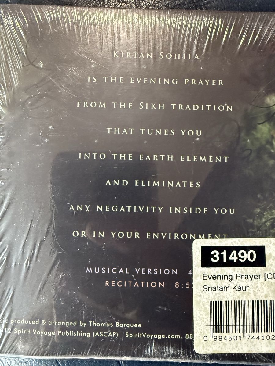 CD: Snatam Kaur CD Evening Prayer Mantras – Nuovo e nell'imballaggio originale da Birsfelden venduto da Soulseeker 1