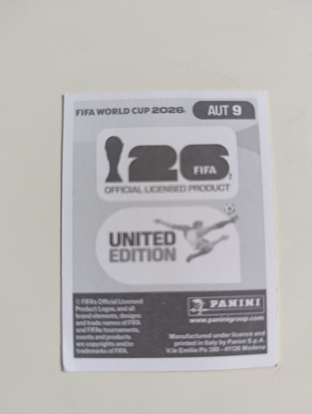 Panini Cartes à collectionner: Panini World Cup 2026 AUT 9 – Neuf (Voir description) à Lavey-Village par pas_7xd2 1