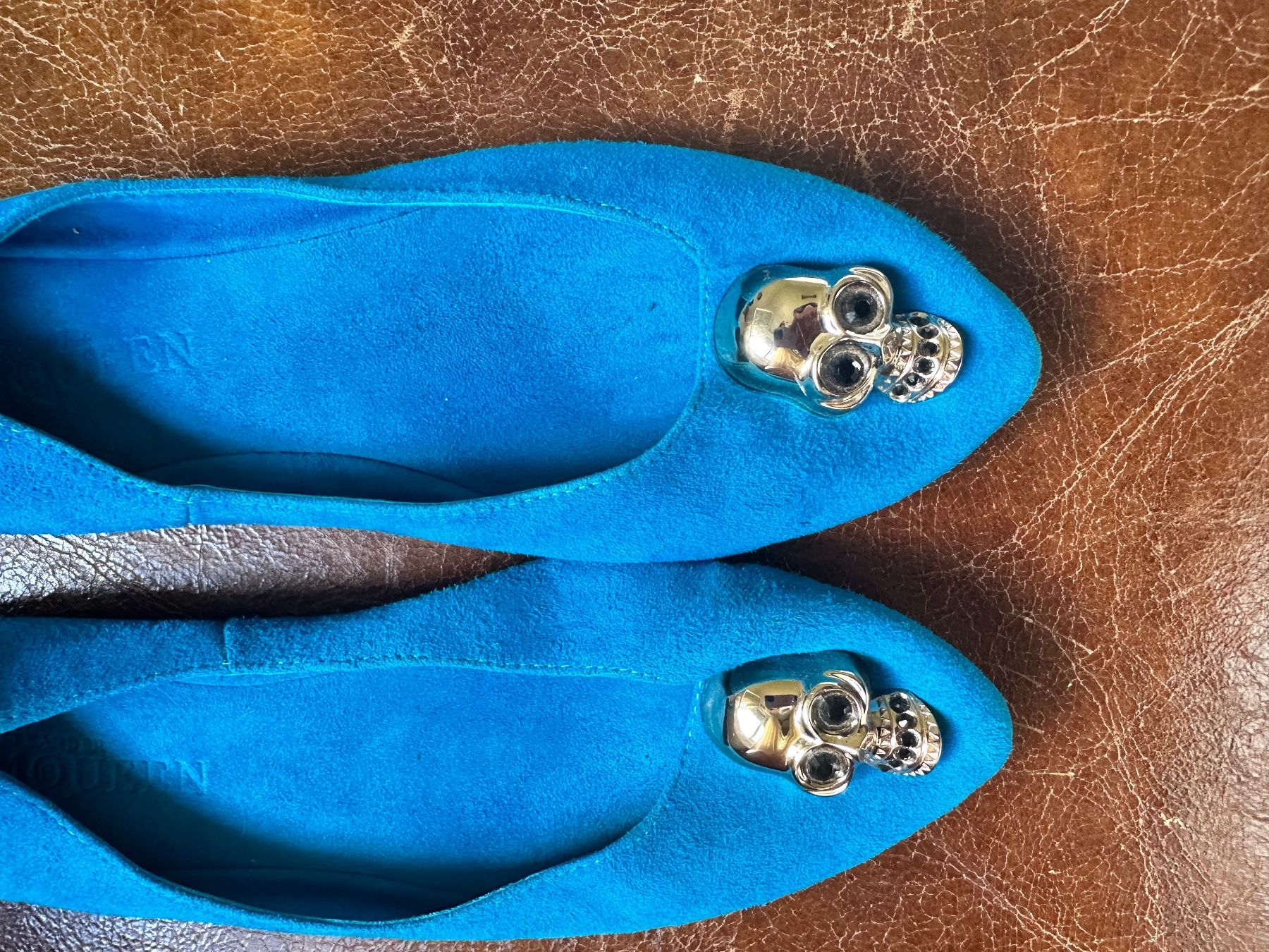 Alexander Mcqueen Scarpe da donna: Ballerines Alexander McQueen, bleu turquoise, Taille 35 – Usato da Versoix venduto da sne_zx2d 1