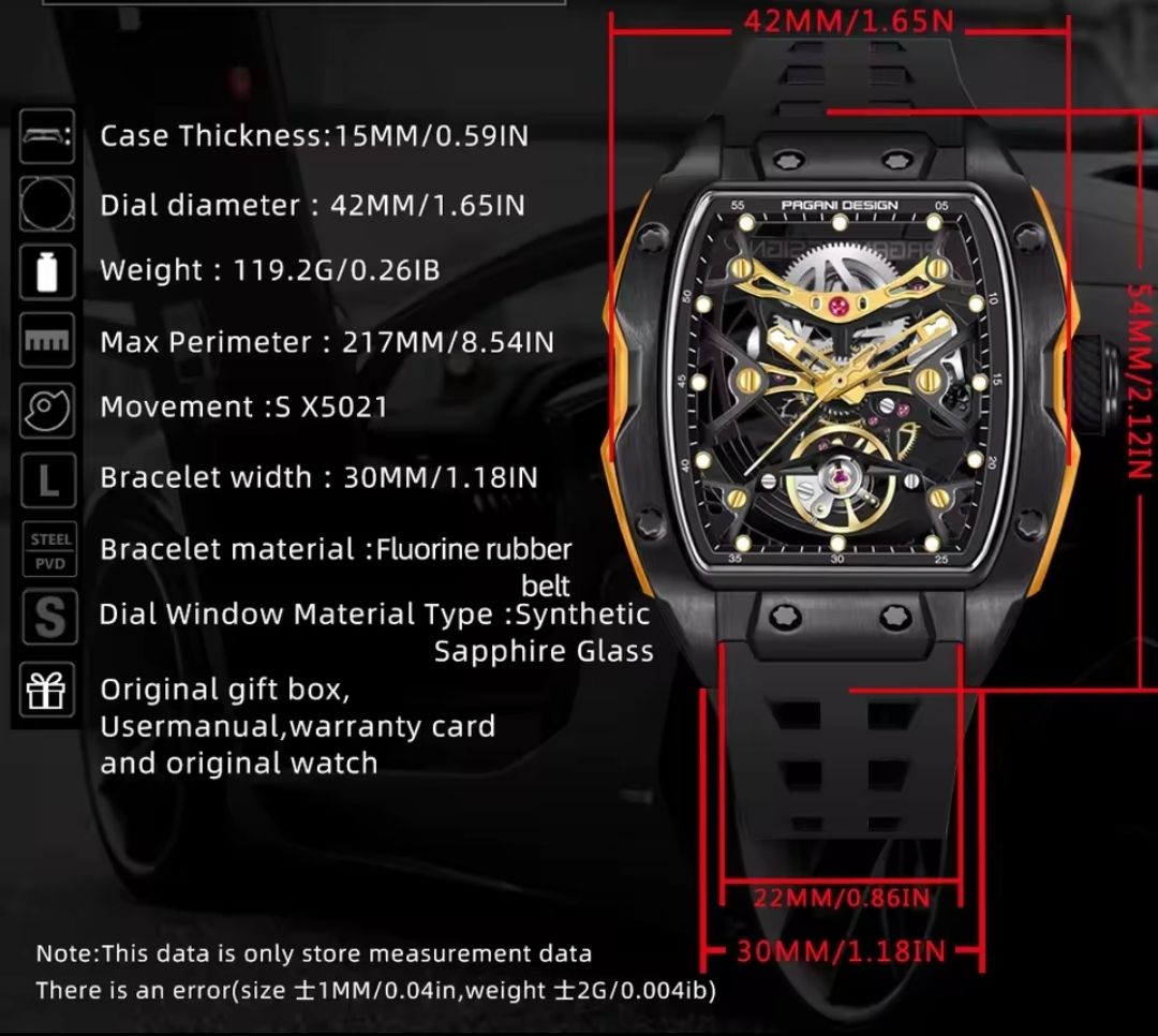 Pagani Design Orologi: Neue Pagani Design Automatikuhr – Nuovo e nell'imballaggio originale da Suhr venduto da sjay.Cv 6