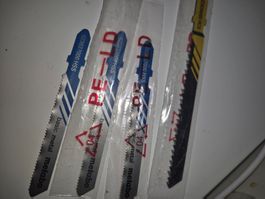 4 Stichsägeblätter neu, 1 Holz, 3 Metall