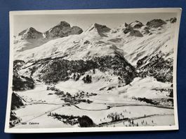 Celerina Vintage Postkarte, Winterlandschaft, Graubünden
